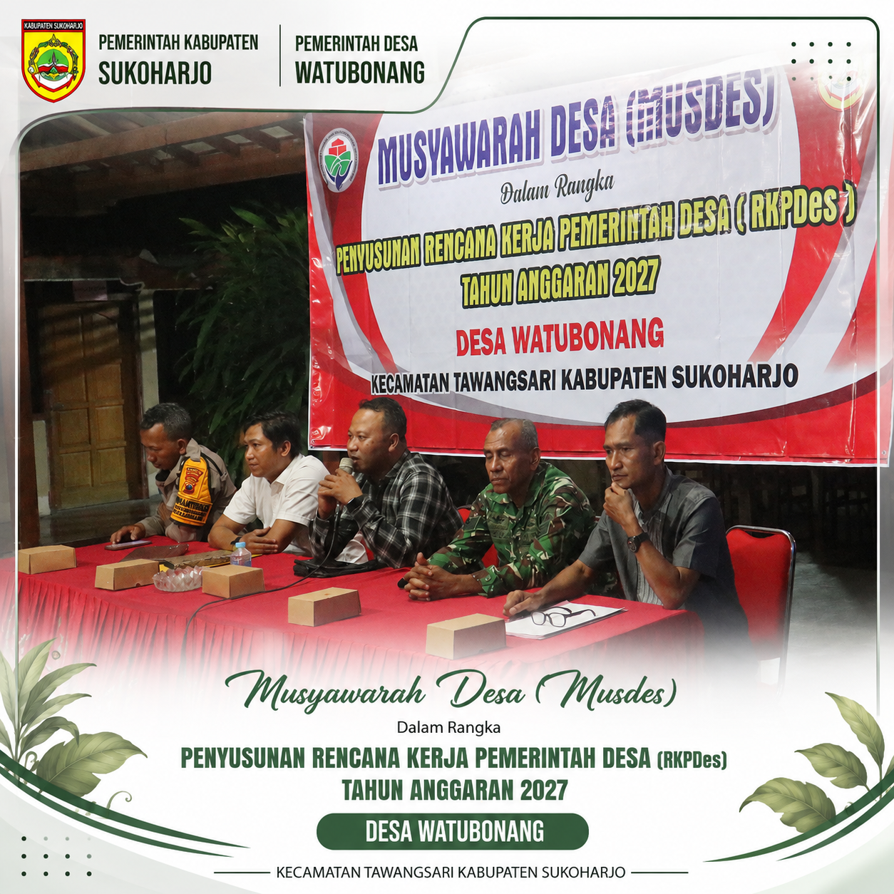 Musyawarah Desa Watubonang Bahas Evaluasi Pembangunan 2026 dan Penyusunan RKP Desa 2027